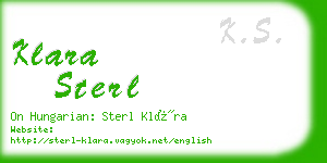 klara sterl business card